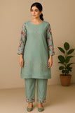 Light Blue Lawn Suit with Farshi Shalwar