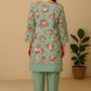 Light Blue Lawn Suit with Farshi Shalwar