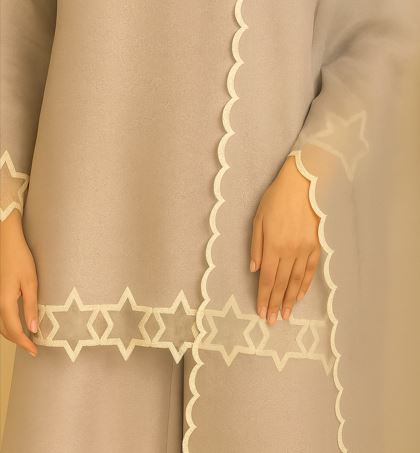 Lilac Raw Silk & Organza