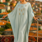 Ice Blue Silk Kaftan