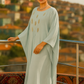 Ice Blue Silk Kaftan