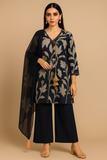 Angrakha-Style Blue Lawn Suit