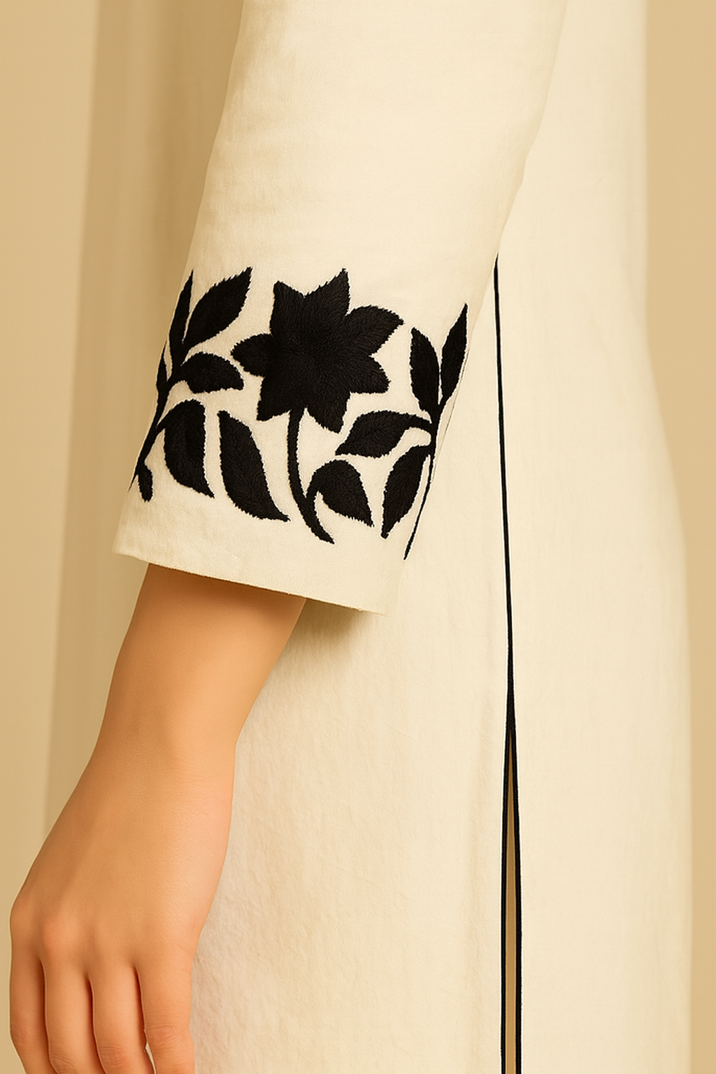 White Embroidered Two‑Piece